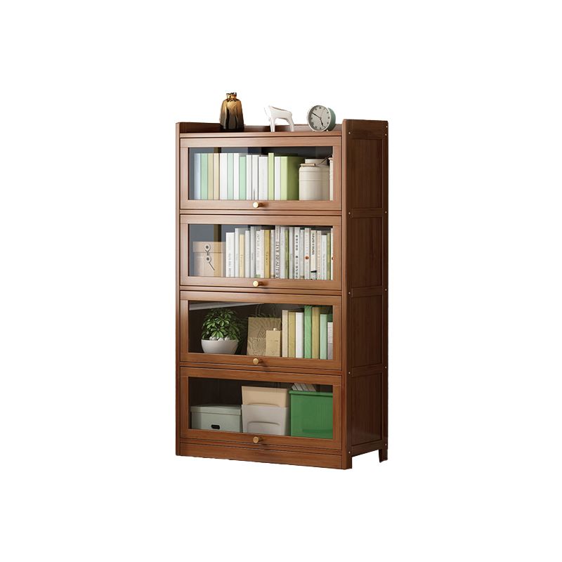 Contemporary Bamboo Bookcase Closed Back Bookshelf with Shelves for Study Room Clearhalo 'Bookcases' 'furn' 'furn_bookcases' 'Furniture' 'Office Furniture' 1200x1200_c05f851e-a056-4328-8c1a-00ec9189c445