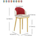 30.34'' Leather Glam Bar Stool Matte Finish Upholstered Restaurant Stool Clearhalo 'Bar Furniture' 'Bar Stools' 'bar_stools' 'furn' 'furn_bar_stools' 'Furniture' 'Kitchen & Dining Furniture' 1200x1200_c0601700-f058-4cf6-ae4b-a6045348ddf0