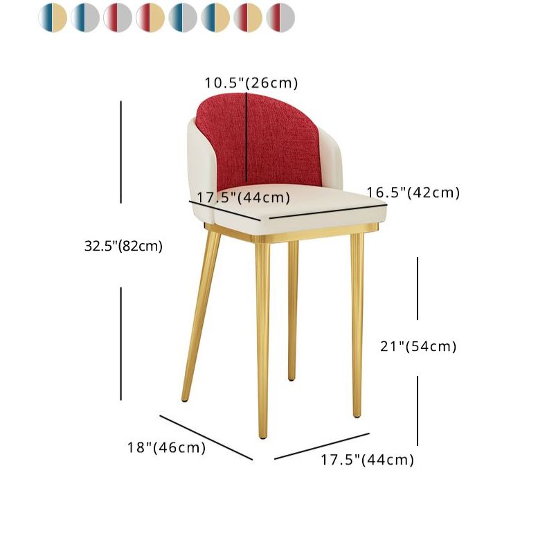 30.34'' Leather Glam Bar Stool Matte Finish Upholstered Restaurant Stool Clearhalo 'Bar Furniture' 'Bar Stools' 'bar_stools' 'furn' 'furn_bar_stools' 'Furniture' 'Kitchen & Dining Furniture' 1200x1200_c0601700-f058-4cf6-ae4b-a6045348ddf0