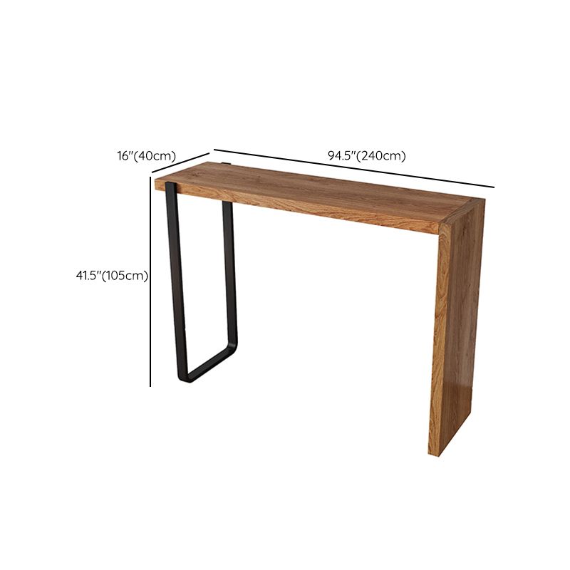 Indoor Contemporary Bar Dining Table Rectangle Shape Pine Wood Bar Table Clearhalo 'Bar Furniture' 'Bar Tables' 'bar_tables' 'furn' 'furn_bar_tables' 'Furniture' 'Kitchen & Dining Furniture' 1200x1200_c0615ba5-cf5e-404e-ab30-2768f7b0fb48