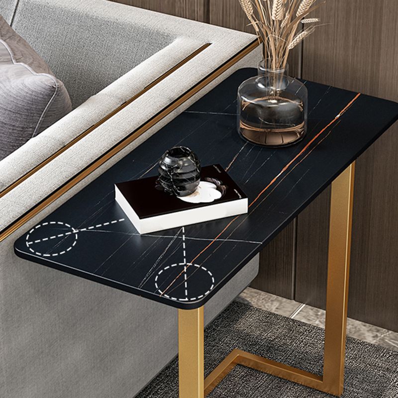 21,6 "rechteckige Schiefer -Top -Seitentisch Ironcraft C Endtabelle