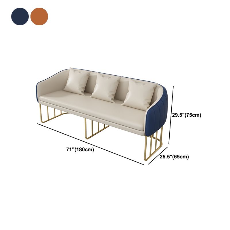 Divano di divano resistente al braccio in pelle in pelle finta per soggiorno