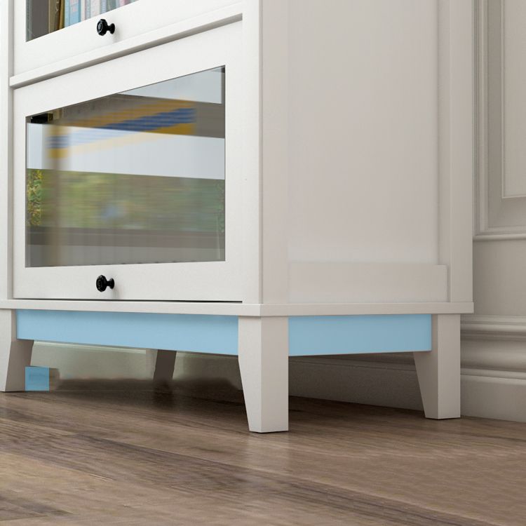 White Manufactured Wood Standard Bookcase Modern Bookshelf with Glass Doors Clearhalo 'Bookcases' 'furn' 'furn_bookcases' 'Furniture' 'furniture_bookcases' 'Office Furniture' 1200x1200_c06362d0-718f-4d7a-8396-b685377f8736