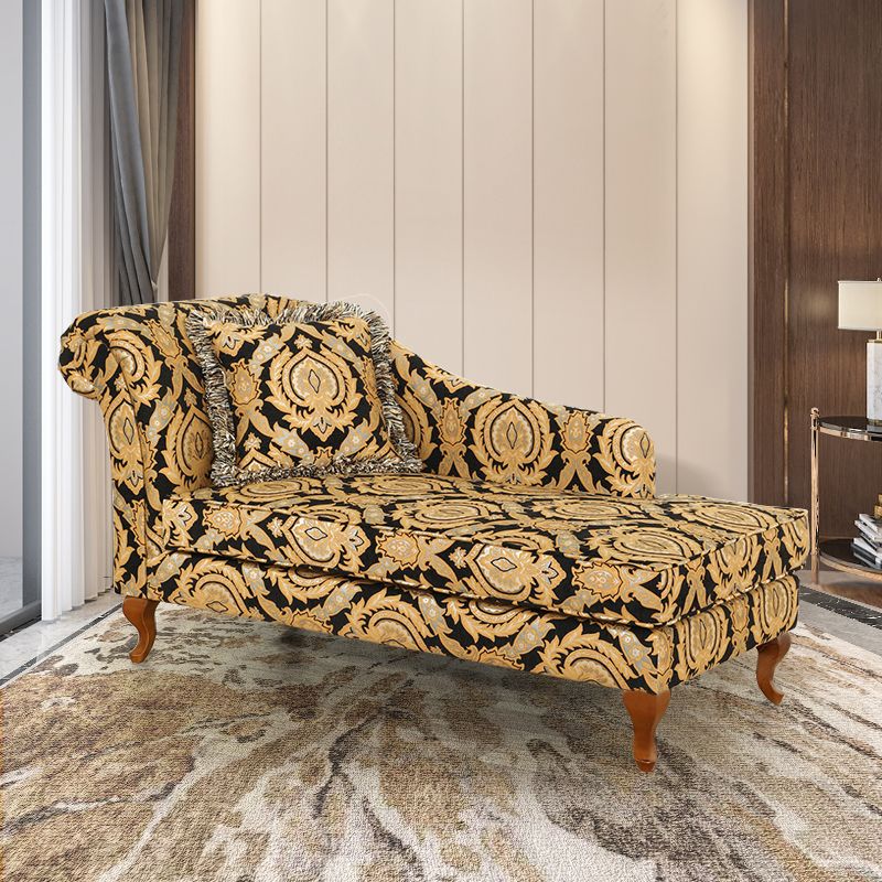 Living Room Upholstered Chaise Modern Style Rolled Arms Chaise Clearhalo 'Chairs & Seating' 'Chaise Lounge' 'chaise_lounge' 'furn' 'furn_chaise_lounge' 'Furniture' 'Living Room Furniture' 1200x1200_c063dcdc-6f3e-4c76-a10e-1f5643228ffd