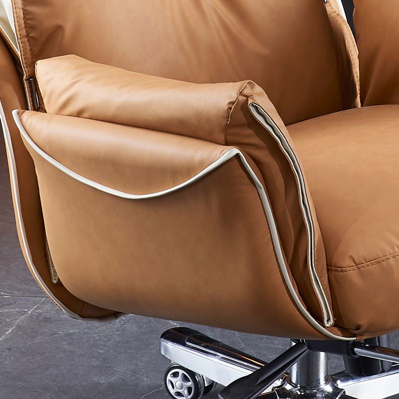 29" Wide Contemporary Managers Chair Orange Leather Executive Chair Clearhalo 'furn' 'furn_office_chair' 'Furniture' 'Office Chairs' 'Office Furniture' 'office_chair' 1200x1200_c0642290-620a-4090-b2fc-2b22c0cd6981