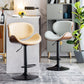 Contemporary Metal Adjustable Barstool Leather Counter Stool with Swivel in Matte Finish Clearhalo 'Bar Furniture' 'Bar Stools' 'bar_stools' 'furn' 'furn_bar_stools' 'Furniture' 'Kitchen & Dining Furniture' 1200x1200_c065fe16-026d-43ed-98ed-2cabfac20fcb