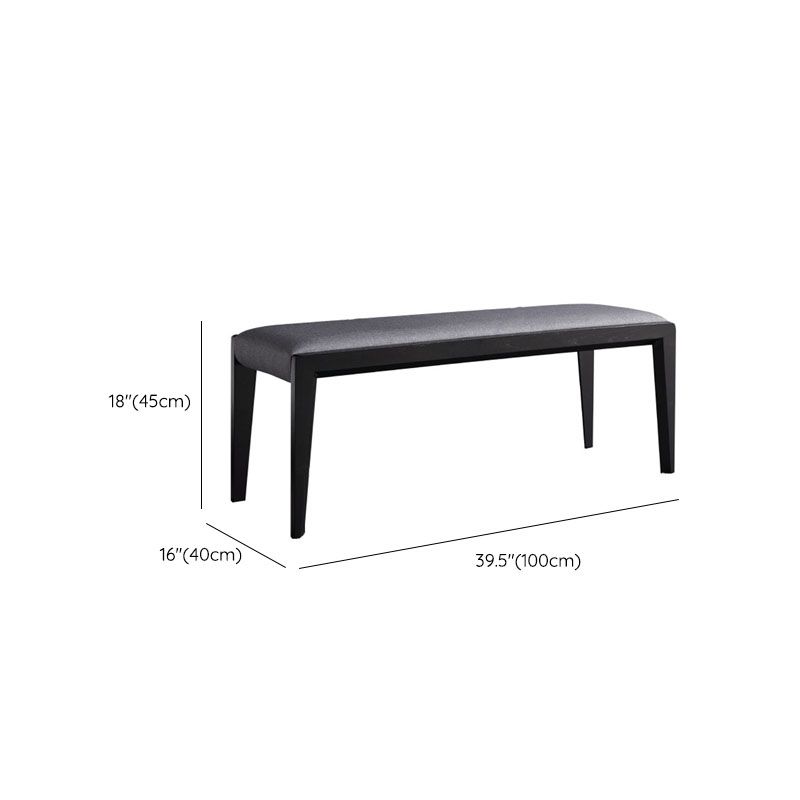 15.6-inch W Mid-Century Modern Seating Bench Cushioned Solid Wood Bench Clearhalo 'Benches' 'Chairs & Seating' 'furn' 'furn_benches' 'Furniture' 'Living Room Furniture' 1200x1200_c06783b4-7365-4c80-b607-586fb207b885