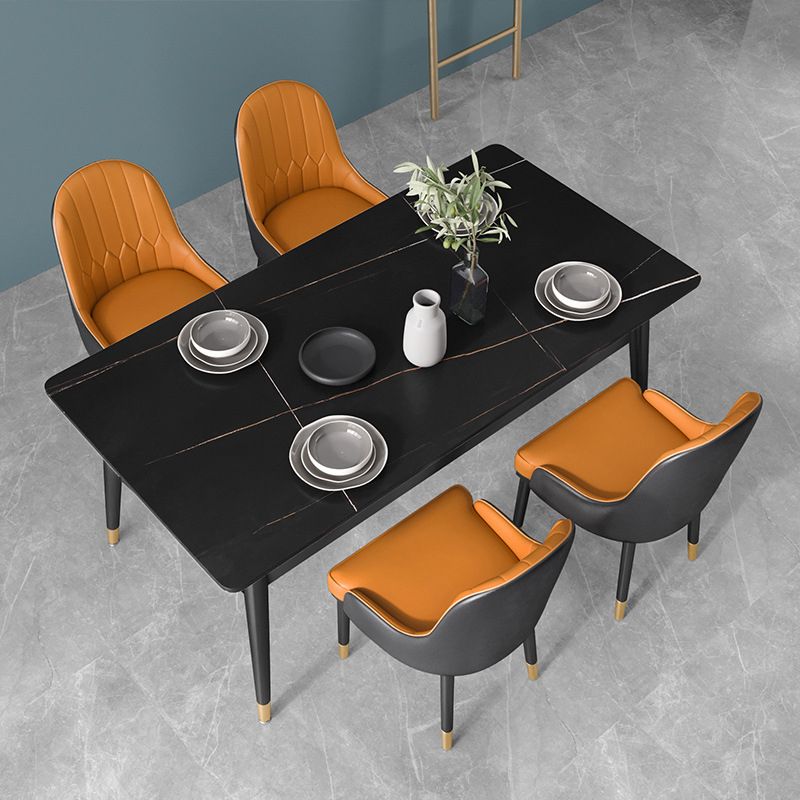 1/3/5/7 Pcs Metal Modern Dining Set with Rectangle Table Dinette Set Clearhalo 'Dining Room Sets' 'Dining Tables & Seating' 'dining_room_set' 'Furniture' 'furniture_dining_room_set' 'Kitchen & Dining Furniture' 'kitchen&dining_furn' 'kitchen' 1200x1200_c068d8af-4769-4545-8521-5b38453a4b4e