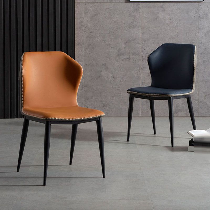 Industrial Faux Leather Dining Chairs Wingback Parsons Chair for Kitchen Clearhalo ' kitchen&dining_furn' 'Dining Chairs' 'Dining Tables & Seating' 'dining_chair' 'furn' 'furn_dining_chair' 'Furniture' 'furniture_dining_chair' 'Kitchen & Dining Furniture' 'kitchen' 1200x1200_c06920ef-70f2-4853-a8ab-569631be9c8a