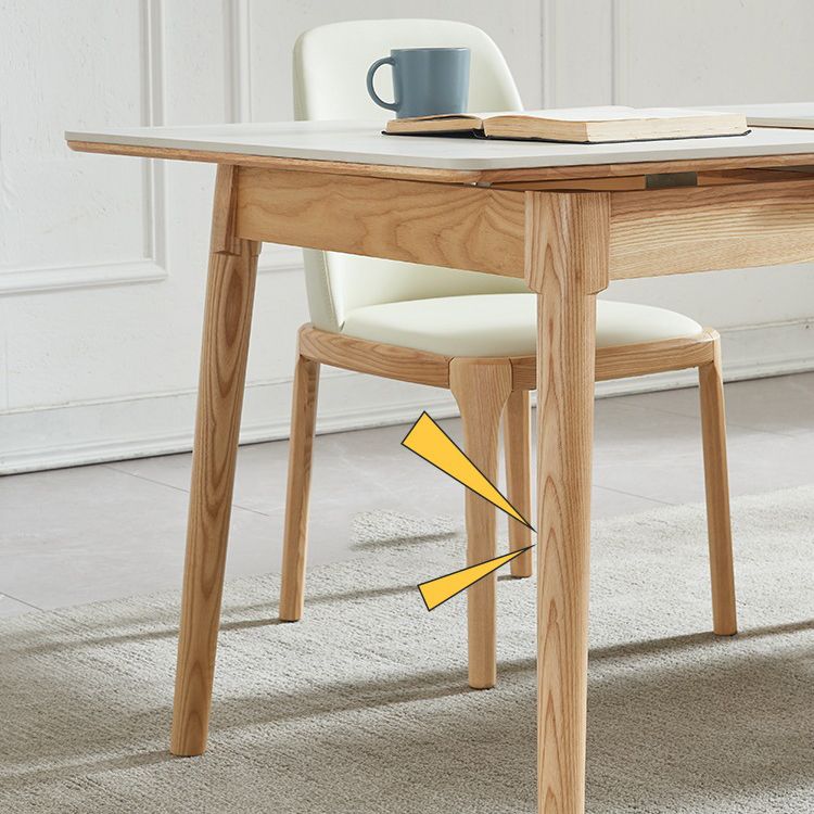 Massief houten keukeneetkamer bijzetstoelen Parsons stoel in wit