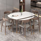 Round Dining Table Set 1/2/7 Pieces with Wood Base Kitchen Furniture Set