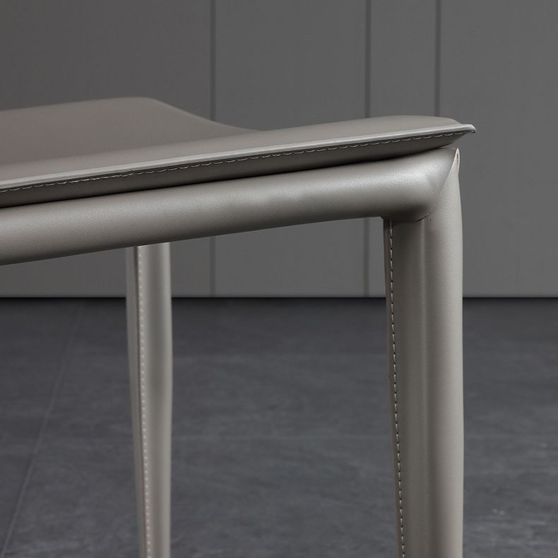 Contemporary Leather Dining Chair Metal Dining Armless Chair Clearhalo 'Dining Chairs' 'Dining Tables & Seating' 'dining_chair' 'furn' 'furn_dining_chair' 'Furniture' 'furniture_dining_chair' 'Kitchen & Dining Furniture' 1200x1200_c06b9a84-9411-4d6b-94c3-939cedce21c8