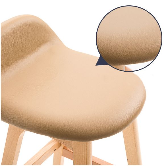 Scandinavian Natural Wood Counter Stools Low Back Bar Stools with Bucket Seat Clearhalo 'Bar Furniture' 'Bar Stools' 'bar_stools' 'furn' 'furn_bar_stools' 'furniture_bar_stools' 'Kitchen & Dining Furniture' 'kitchen&dining_furn' 'kitchen' 'kitchen_furn' Furniture' 1200x1200_c06c5de1-b25b-4da0-8a6d-e350f1339476