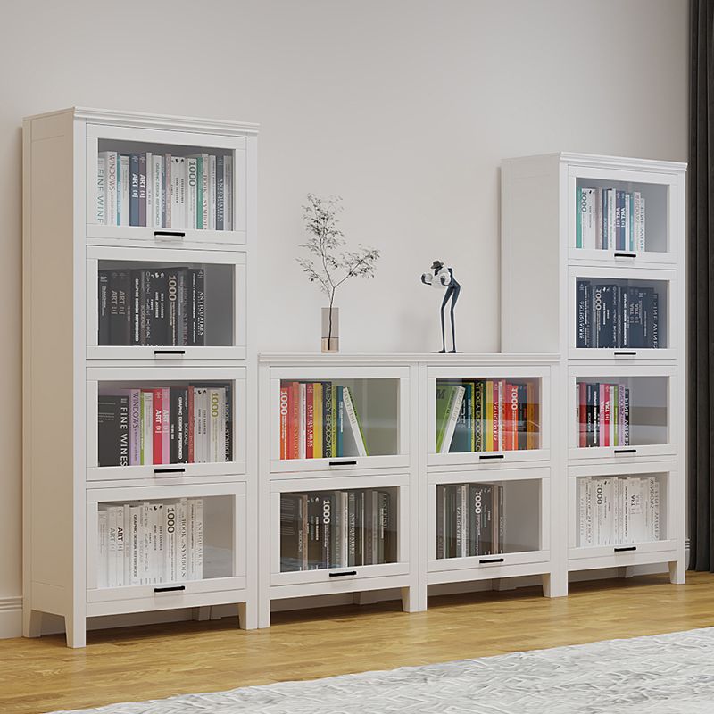 11.81"W Bookcase Contemporary Style Solid Wood Bookshelf for Home Office with Doors Clearhalo 'Bookcases' 'furn' 'furn_bookcases' 'Furniture' 'Office Furniture' 1200x1200_c06c8cdb-c65c-45ed-a016-3f5bb4b4ad75
