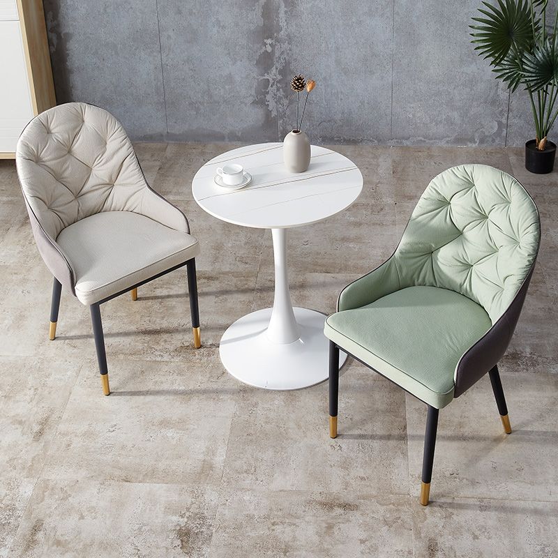 Nordic Style Metal Dining Chairs Parsons Arm Dining Side Chair for Kitchen Clearhalo ' kitchen&dining_furn' 'Dining Chairs' 'Dining Tables & Seating' 'dining_chair' 'furn' 'furn_dining_chair' 'Furniture' 'furniture_dining_chair' 'Kitchen & Dining Furniture' 'kitchen' 1200x1200_c06d5f9c-a6ed-4fb1-9617-c452c19ce7c4