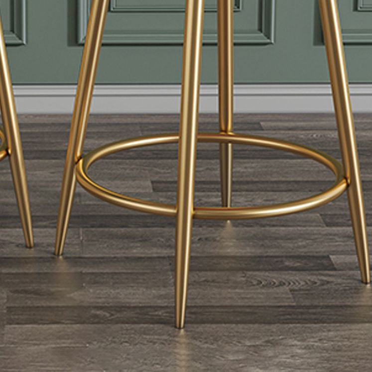 Glam Velvet Restaurant Counter Stool Matte Finish Footrest Barstool Clearhalo 'Bar Furniture' 'Bar Stools' 'bar_stools' 'furn' 'furn_bar_stools' 'Furniture' 'furniture_bar_stools' 'Kitchen & Dining Furniture' 1200x1200_c06d76bf-9ce3-4590-afcb-c754afbd428e