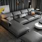 35"H Contemporary Sectional Sofa Leather Grey Stationary Sectionals Clearhalo 'furn' 'furn_sectionals' 'Furniture' 'Living Room Furniture' 'Sectionals' 1200x1200_c06e224f-d026-466c-9061-159491f9a737