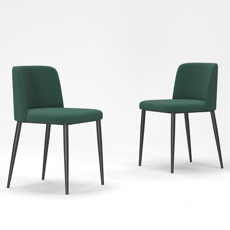 Upholstered Armless Dining Chair Metal Kitchen Dining Side Chair Clearhalo 'Dining Chairs' 'Dining Tables & Seating' 'dining_chair' 'furn' 'furn_dining_chair' 'Furniture' 'Kitchen & Dining Furniture' 1200x1200_c06edfcf-a70a-4911-90c8-2837b9382b94