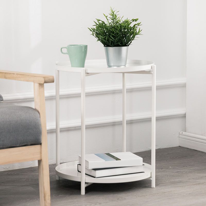 Tavolo da gamba a croce superiore del vassoio tavolino rotondo contemporaneo