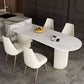 Modern Sintered Stone Dining Table Double Pedestal Table for Dining Room Clearhalo 'Dining Tables & Seating' 'Dining Tables' 'dining_table' 'furn' 'furn_dining_table' 'Furniture' 'Kitchen & Dining Furniture' 1200x1200_c06fcab2-8f15-4dc7-9b0c-670f71664ef0