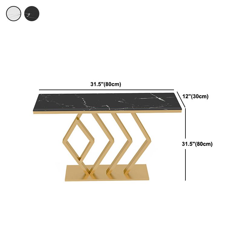 Tavolo da divano di divano console in marmo contemporaneo tavolo da ferro rettangolare per sala