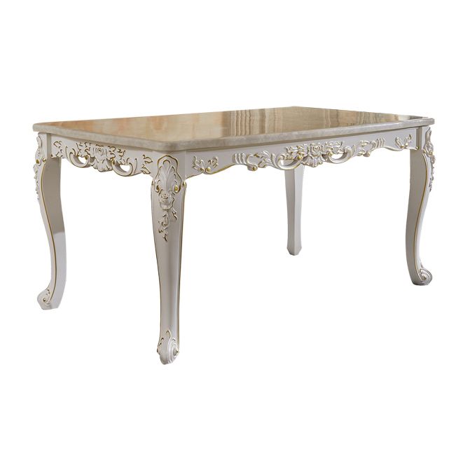 Vitoria White Marble Dining Table Rectangle Dining Table for Kitchen Clearhalo ' dining_table' 'Dining Tables & Seating' 'Dining Tables' 'furn' 'furn_dining_table' 'Furniture' 'furniture_dining_table' 'Kitchen & Dining Furniture' 'kitchen&dining_furn' 'kitchen' 'kitchen_dining_table' 1200x1200_c0718993-cb83-4470-bab8-eb1272e26546