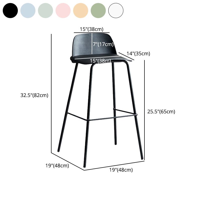 Contemporary Counter & Bar Stool Armless Plastic Indoor Bar Stool with Footrest Clearhalo 'Bar Furniture' 'Bar Stools' 'bar_stools' 'furn' 'furn_bar_stools' 'furniture_bar_stools' 'Kitchen & Dining Furniture' 'kitchen&dining_furn' 'kitchen' 'kitchen_furn' Furniture' 1200x1200_c071962a-1577-404c-a0a6-9bfcb5820c46