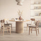 Round Dining Table Contemporary Dining Table with Solid Wood Pedestal