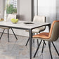 Modern Sintered Stone Dining Table Rectangle Table with Metal Base for Home Clearhalo 'Dining Tables & Seating' 'Dining Tables' 'dining_table' 'furn' 'furn_dining_table' 'Furniture' 'Kitchen & Dining Furniture' 1200x1200_c0726cdb-cfb6-4832-a997-7f36dd941ceb