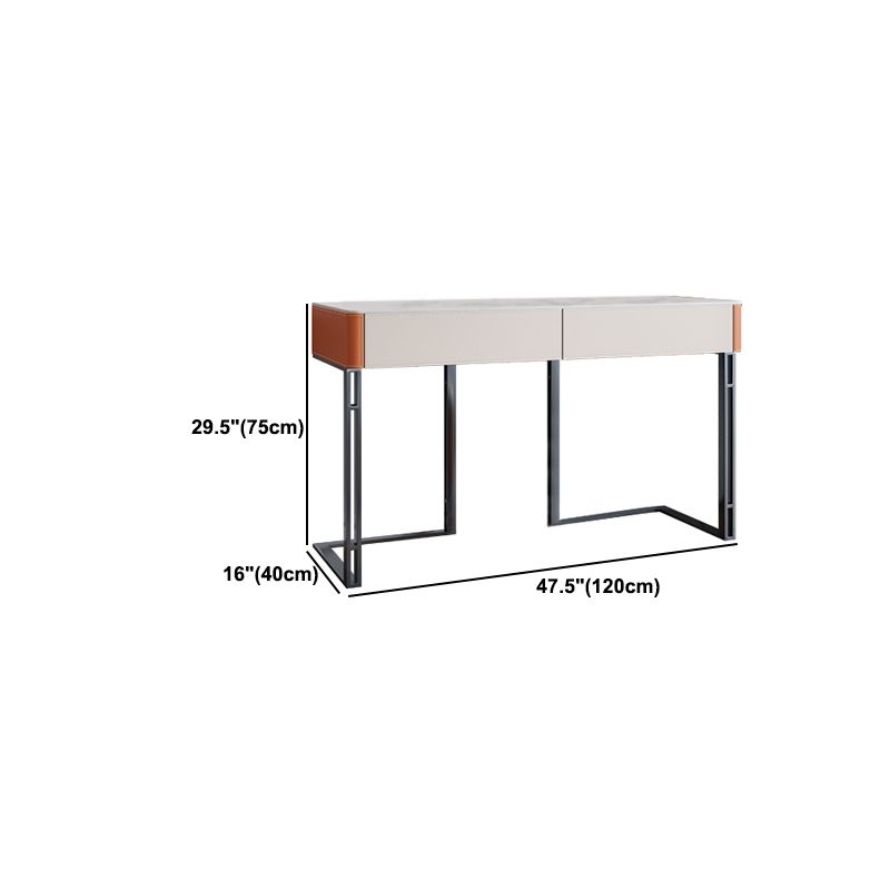 Glam Slate Top Vanity Dressing Table Solid Wood Vanity Makeup Table Set