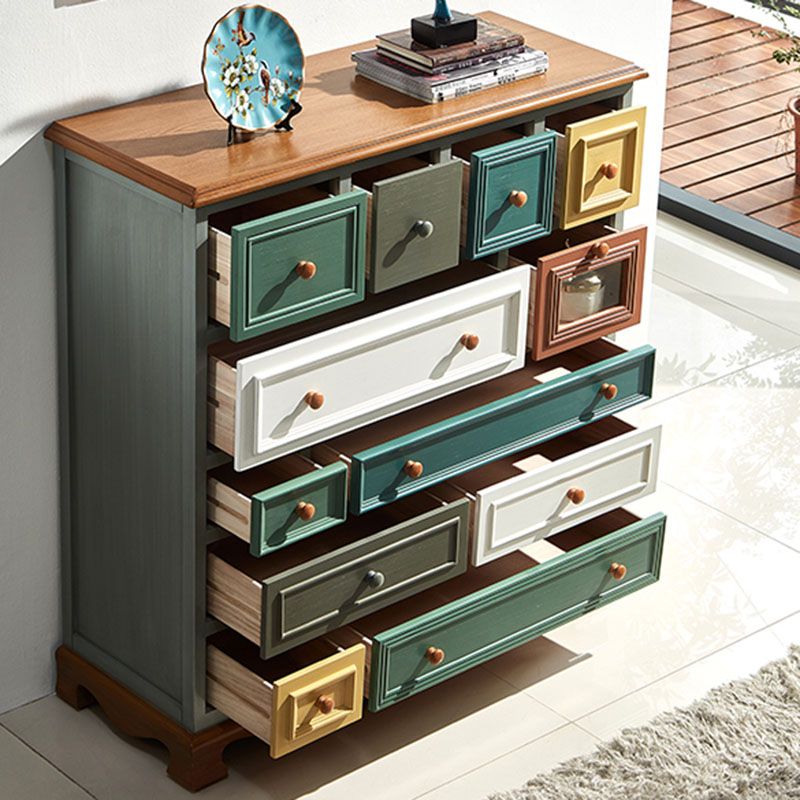 Nautische opbergkist massief houten dressoir met 7/8/10/12 laden