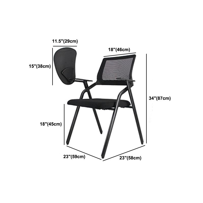 Contemporary Breathable AirGrid Office Chair Microfiber Black Conference Mid-Back Chair Clearhalo 'furn' 'furn_office_chair' 'Furniture' 'Office Chairs' 'Office Furniture' 'office_chair' 1200x1200_c0755cbe-7cab-4fc6-aa1d-982f4a017c19