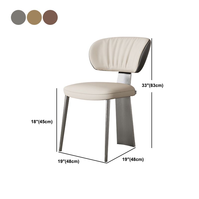 Glam Dining Chair Armless Dining Chair with Metal Legs for Kitchen Clearhalo 'Dining Chairs' 'Dining Tables & Seating' 'dining_chair' 'furn' 'furn_dining_chair' 'Furniture' 'Kitchen & Dining Furniture' 1200x1200_c075f149-5072-46ae-a647-dc884d91625b