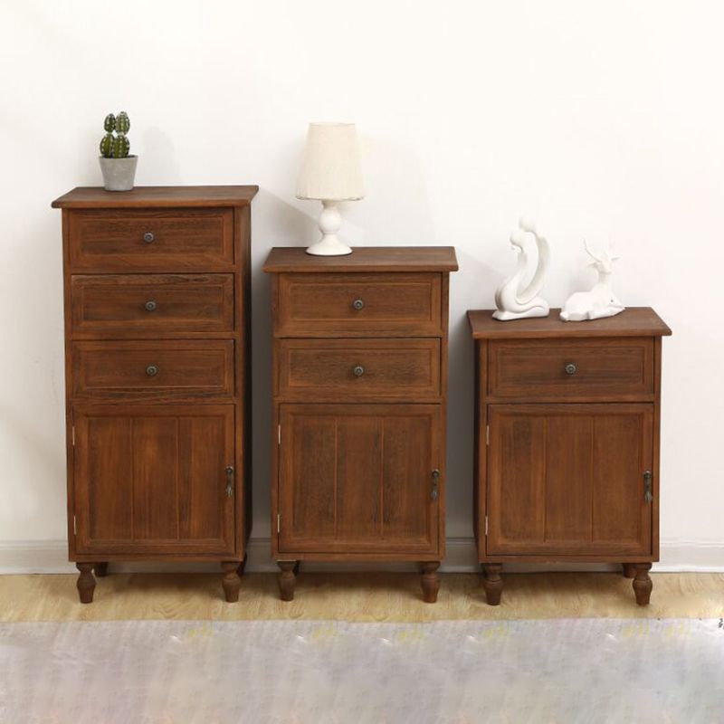 Industrial Turned Legs Accent Cabinet with Door and Drawers Storage Cabinet Clearhalo 'Cabinets & Chests' 'cabinets_chests' 'furn' 'furn_cabinets_chests' 'Furniture' 'Living Room Furniture' 1200x1200_c0763bc1-8c0f-4ae9-b768-9125b65e1e02