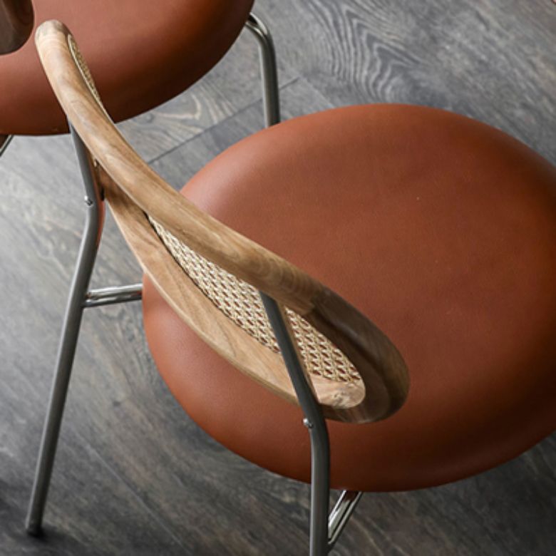 Sedia da cucina senza braccioli gambe in metallo sedia da pranzo con schienale King Louis