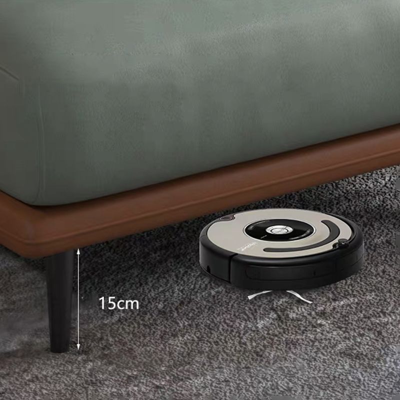 Nordic Stationary Faux Leather Living Room Square Arm Pillows Seating