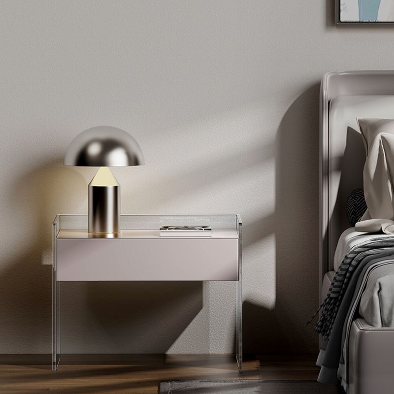 Nachttisch 20 "groß 16 'breites Bett Nachttisch in Weiß mit Beinen