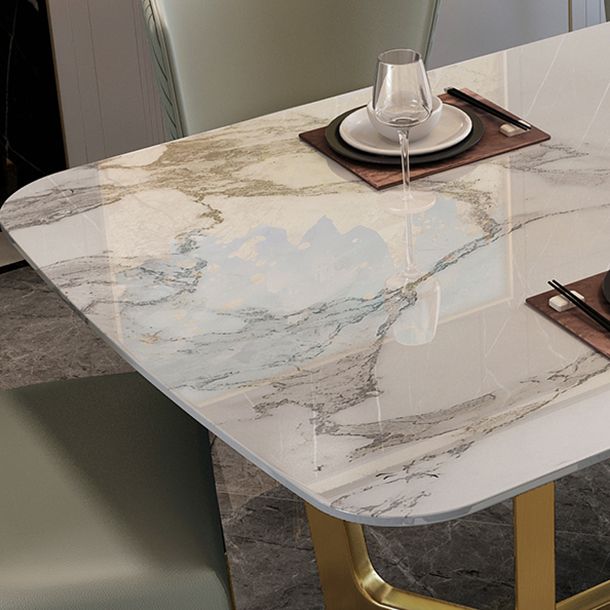 Modern 1/2/5/6/7 Pieces Dining Set Rectangle Stone Dining Table Set for Home Clearhalo 'Dining Room Sets' 'Dining Tables & Seating' 'dining_room_set' 'furn' 'furn_dining_room_set' 'Furniture' 'Kitchen & Dining Furniture' 1200x1200_c0781aa4-9ed0-4427-a7c2-23016cb19c62