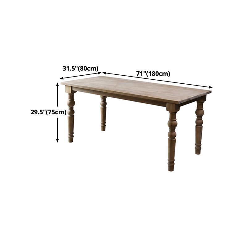 Midcentury Rectangle Dining Site Table Pine Solid Wood Furniture for Home Clearhalo ' dining_table' 'Dining Tables & Seating' 'Dining Tables' 'furn' 'furn_dining_table' 'Furniture' 'furniture_dining_table' 'Kitchen & Dining Furniture' 'kitchen&dining_furn' 'kitchen' 'kitchen_dining_table' 1200x1200_c078cd88-610a-44f8-bef0-3cbed20ffd6c