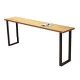 Industrial Style Rectangle Bar Table Solid Wood Bar Dining Table for Indoor Clearhalo 'Bar Furniture' 'Bar Tables' 'bar_tables' 'furn' 'furn_bar_tables' 'Furniture' 'Kitchen & Dining Furniture' 1200x1200_c07a266e-6b66-4b64-a758-0597df0cfb6b