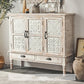 Industrial Wood Accent Cabinet White Accent Cabinet in Distressed Finish Clearhalo 'Cabinets & Chests' 'cabinets_chests' 'furn' 'furn_cabinets_chests' 'Furniture' 'Living Room Furniture' 1200x1200_c07ab2a1-bdfe-44b3-bba9-4747d3f087b6
