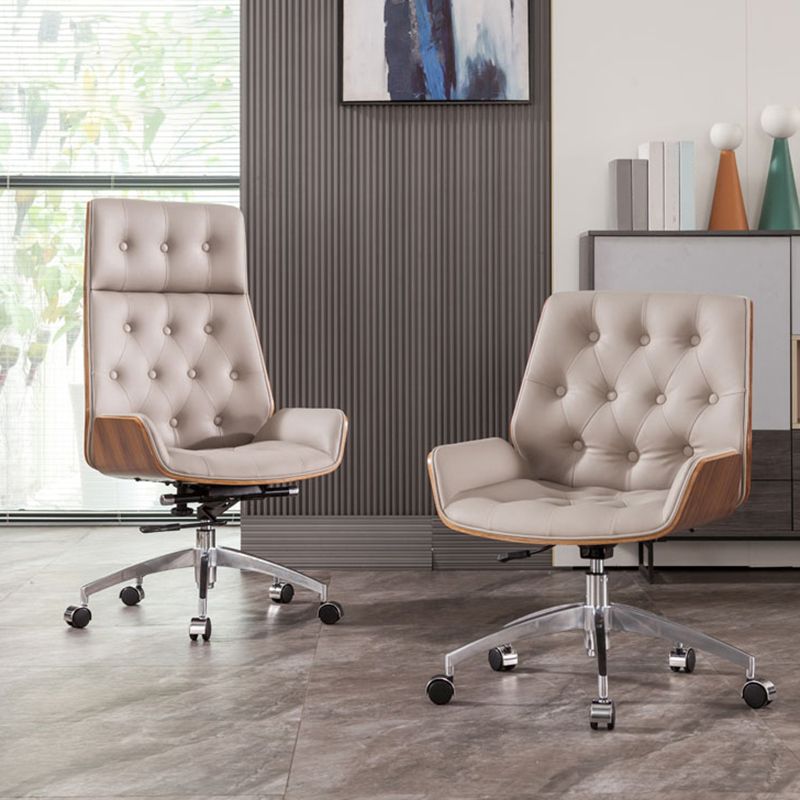 Moderner Armless Desk Stuhl Kunstleder High Back Office Stuhl