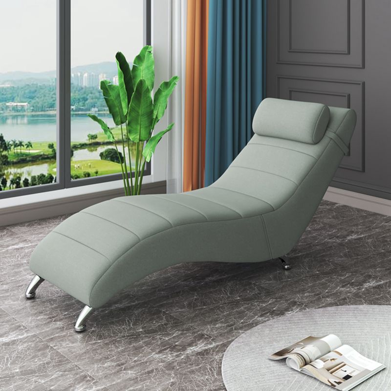 Modern Cushioned Chaise Lounge Pine Chaise with Pillow for Bedroom and Living Room Clearhalo 'Chairs & Seating' 'Chaise Lounge' 'chaise_lounge' 'furn' 'furn_chaise_lounge' 'Furniture' 'Living Room Furniture' 1200x1200_c07afdd0-febb-4698-b2bd-ebe757974a4d