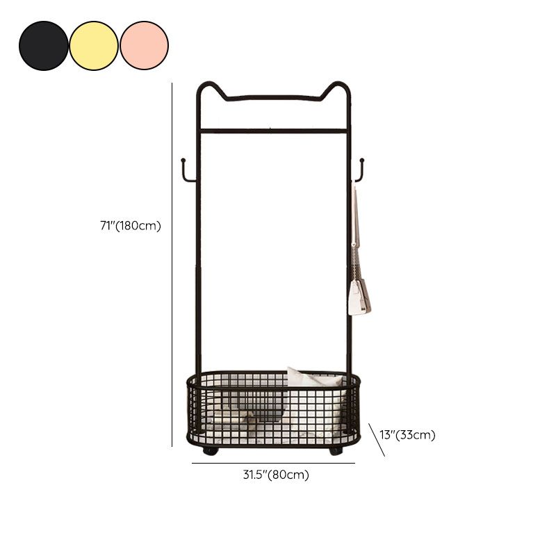 Glam metalen jas hanger vrijstaand scrollwiel ontwerpkast rek voor slaapkamer