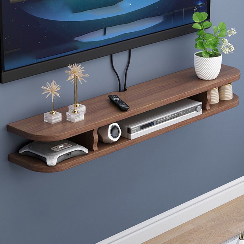 Floating TV Console with Open Storage , Faux Wood Media Console TV Stand , 8.7 - Inch D Clearhalo 'furn' 'furn_tv_stands_entertainment_centers' 'Furniture' 'Living Room Furniture' 'TV Stands & Entertainment Centers' 'TV Stands & Media Storage Furniture' 'tv_stands_entertainment_centers' 1200x1200_c07d8a9d-25f7-4dd0-b33f-bd7b9513bb0f