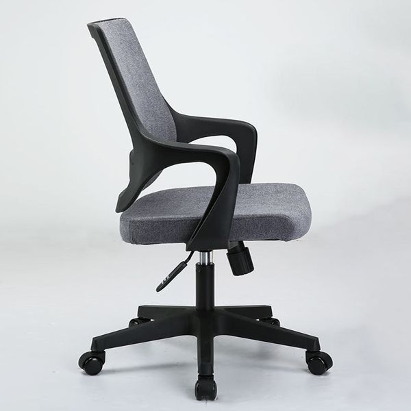 Sillón moderno con brazos fijos, asiento ajustable en altura, silla de oficina