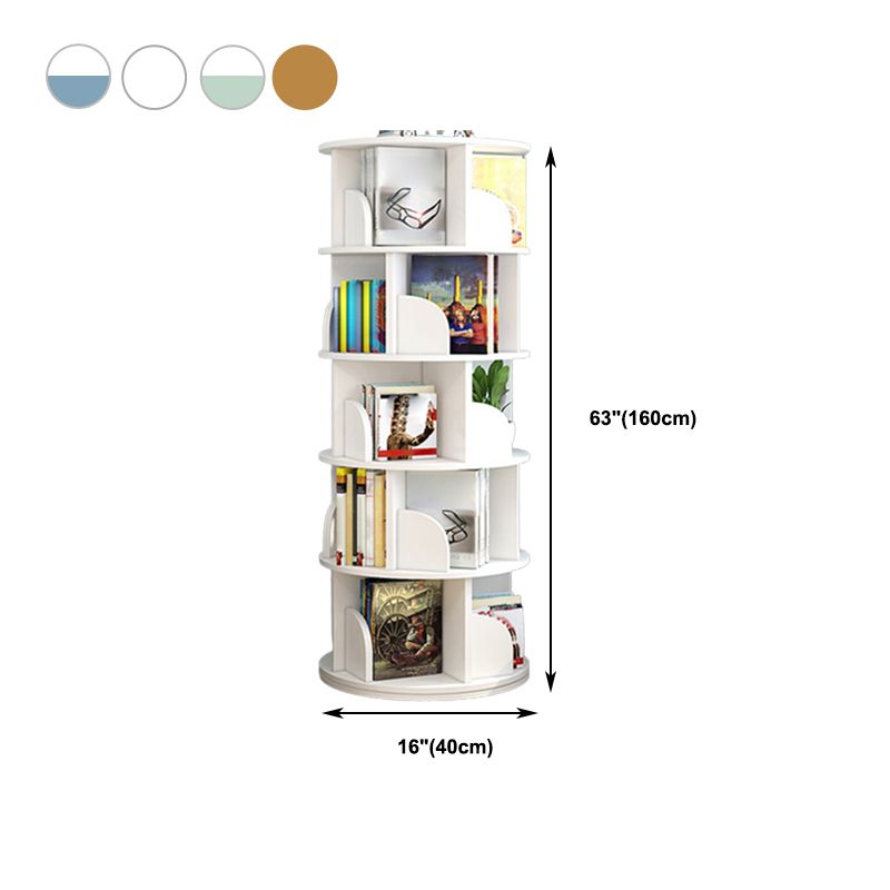 Moderne houten roteerbare boekenkast Studieruimte Geometrische boekenplank
