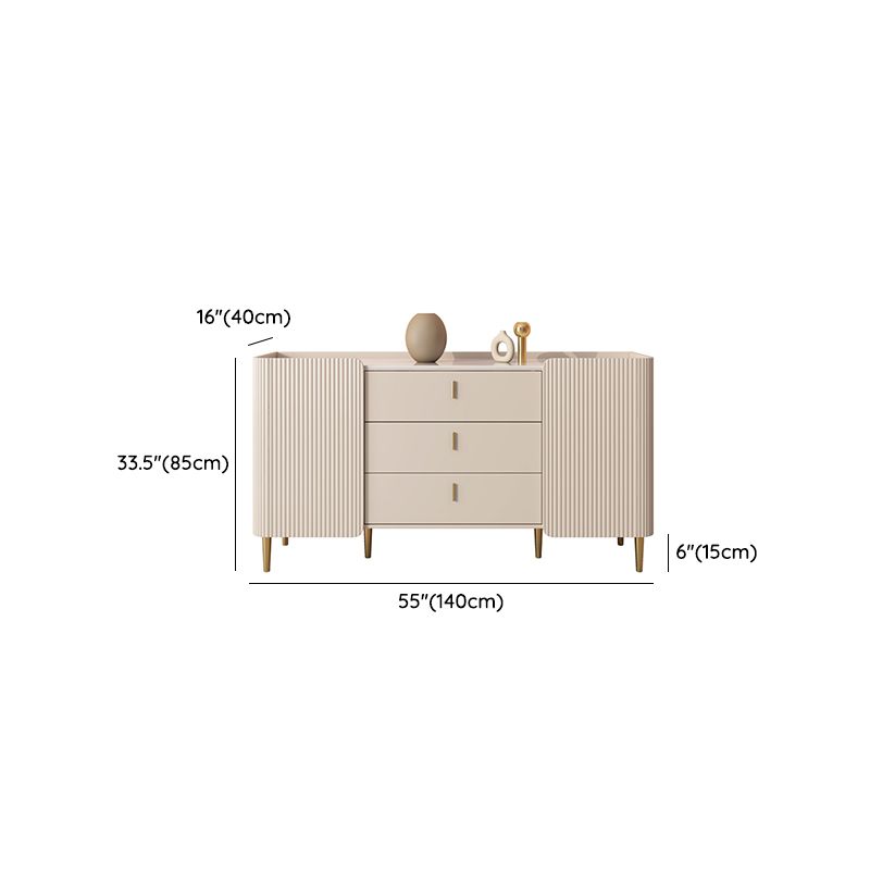Tavolo a buffet in stile glam Credenza a buffet con cassetti e armadi