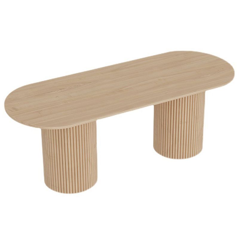 Contemporary Solid Wood Dining Table Oval Dining Table for Home Use Clearhalo 'Dining Tables & Seating' 'Dining Tables' 'dining_table' 'furn' 'furn_dining_table' 'Furniture' 'Kitchen & Dining Furniture' 1200x1200_c0805918-1bd9-40a7-ba94-80e7b9af1bae