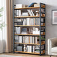 Industrial Vertical Etagere Bookshelf Steel Frame Manufactured Wood Shelf Bookshelf Clearhalo 'Bookcases' 'furn' 'furn_bookcases' 'Furniture' 'furniture_bookcases' 'kitchen' 'kitchen_bookcases' 'Living Room Furniture' 'Office Furniture' 1200x1200_c080dd27-83fd-4b59-a8ad-b6e7e9b7a3d3